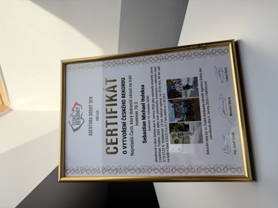 Certifikát o zápisu do České databanky rekordů